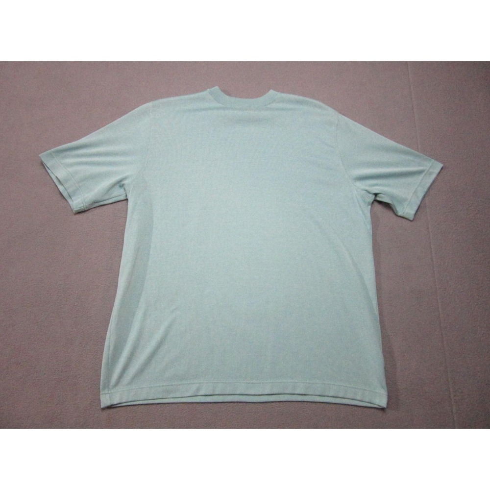 Andrisen Morton Shirt Mens Medium Green Microfiber Crewneck Soft Tee Made USA